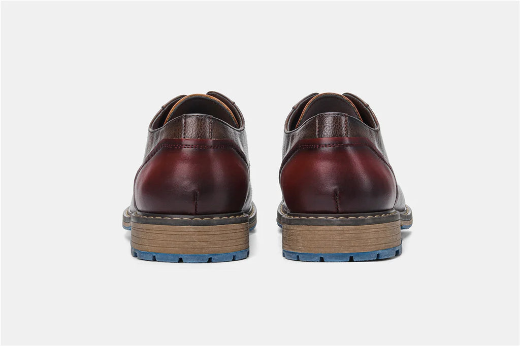 Retro Men's Derby Shoes Casual Fashion Leather Shoes