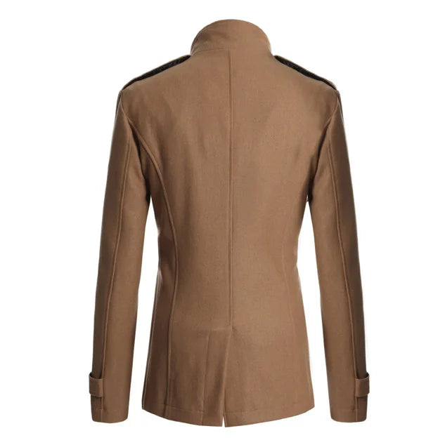 M-3XL New Men's Coat Men's Slim Mid-length Trench Coat Men's Coat