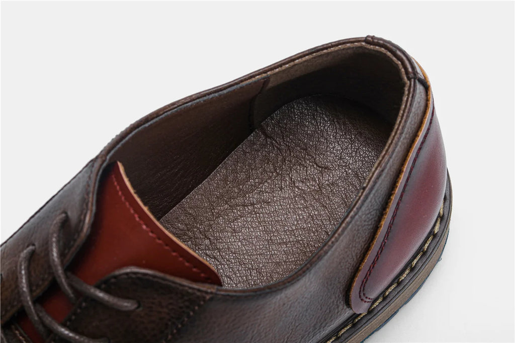 Retro Men's Derby Shoes Casual Fashion Leather Shoes