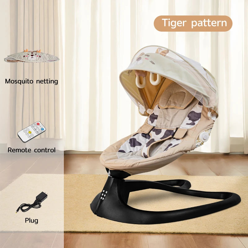 Newborn Products Automatic Rocker Bouncer Chair Cradle Crib Baby Rocking Chair With Music Electric Baby Swing