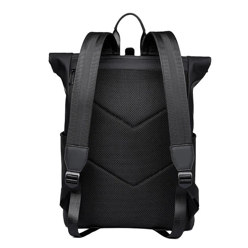 2025 YY New Unisex Trendy Large Capacity Roll Top PU Laptop Backpack