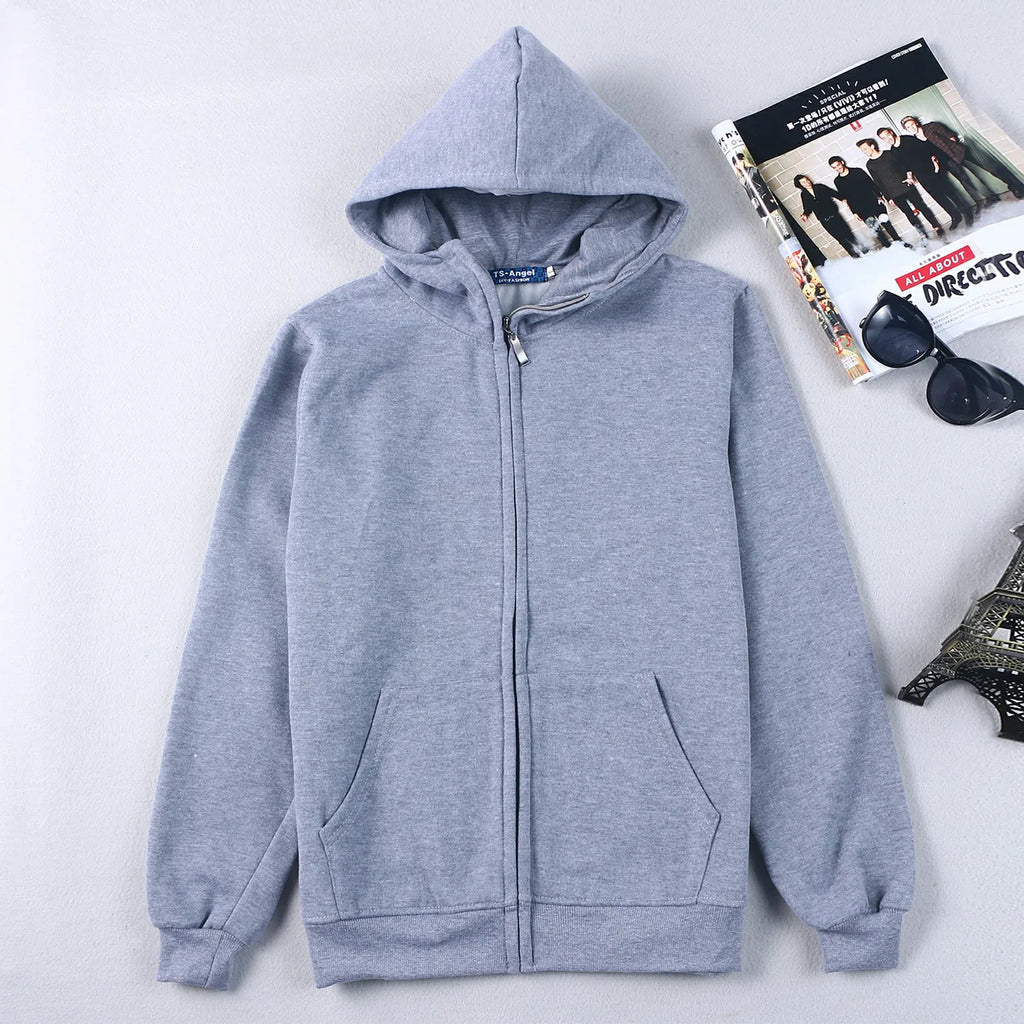 Thick CVC Fabric Pure Cotton Hoodies Comfortable Sport Men's