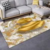 Modern Nordic Printed 10mm Ins Style Polyester Carpet Simple Atmosphere Bedroom Bedside Blanket for Living Room Floor