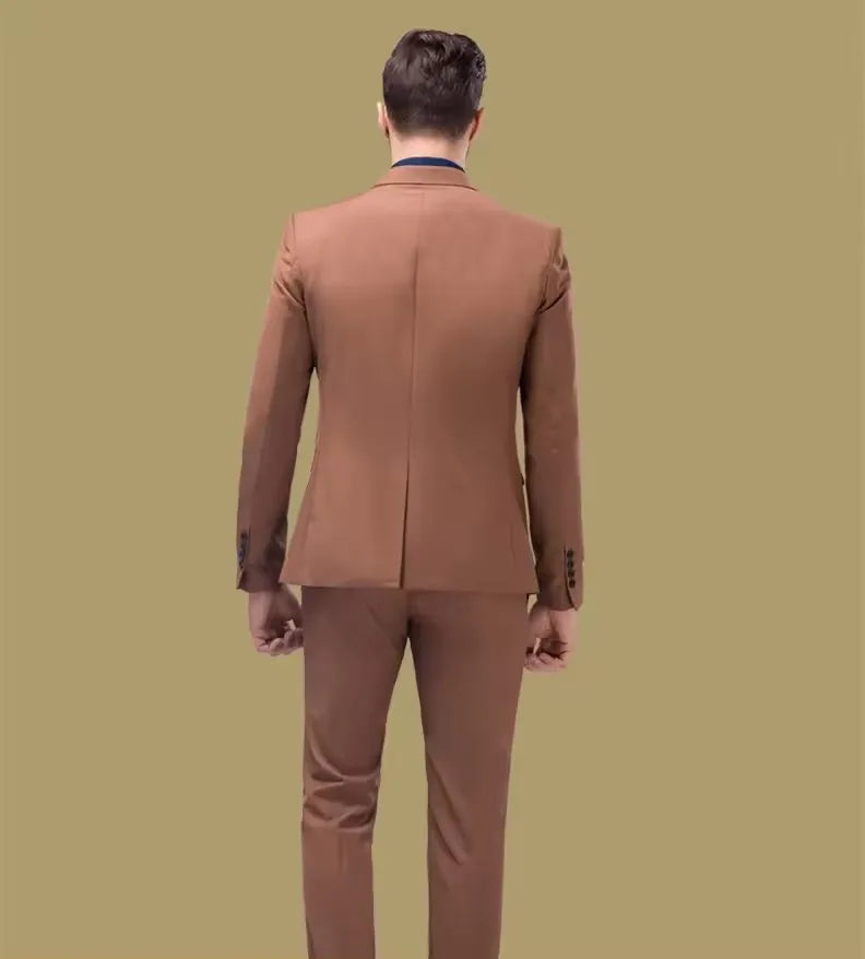 Light Grey  Business Blazers/best Wedding Groom's Three-piece Suit Casual  Tuxedo EUR US Size XS-3XL (Jackets+Vest+Pants)