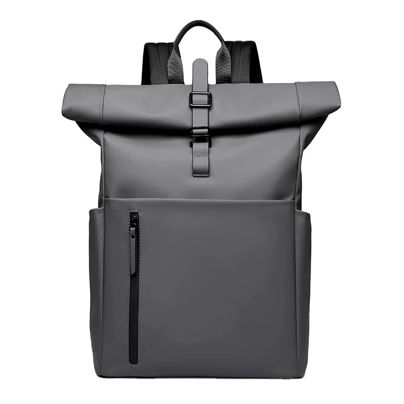2025 YY New Unisex Trendy Large Capacity Roll Top PU Laptop Backpack