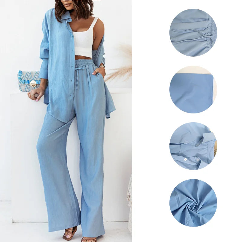 Oversized Shirt Wide Leg