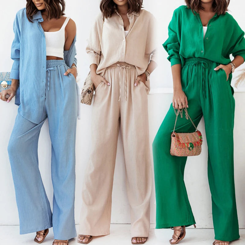 Oversized Shirt Wide Leg