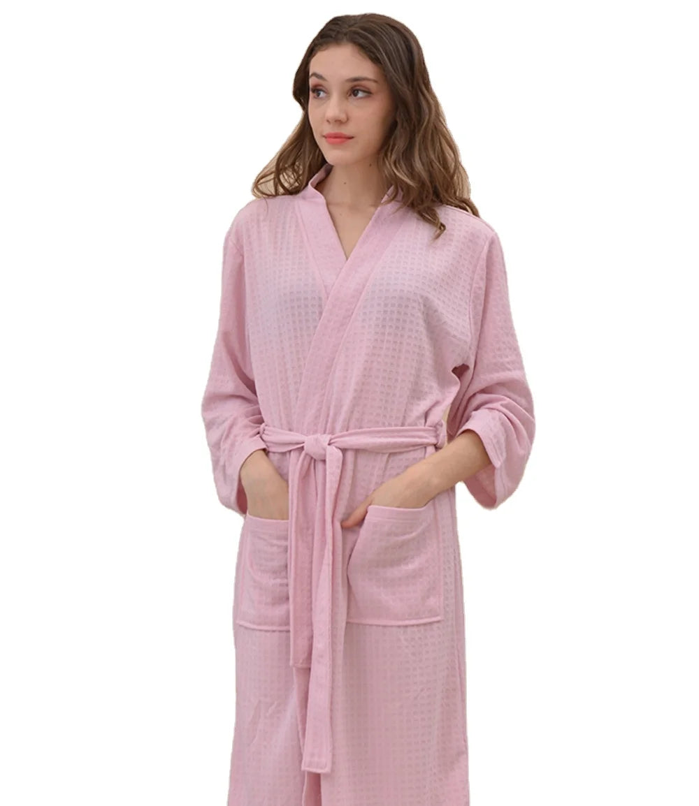 Factory Wholesale Microfiber Waffle Bathrobe Hotel Spa Robe With Low Price