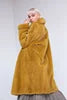 New Innovations Plus Size Women's Solid Perforated Mink Coat Long Full Sleeve White Fur Coats