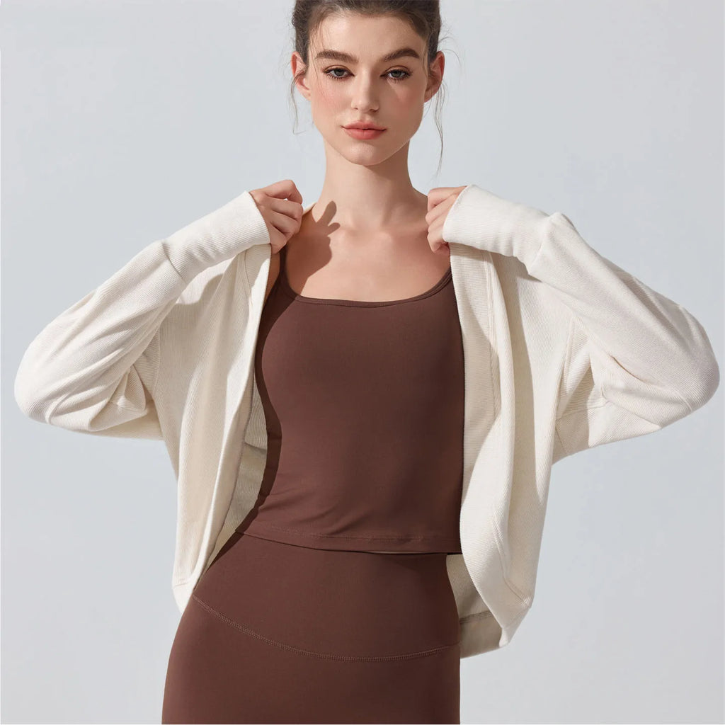 Spring and Autumn Luxury Knitted Modal Spandex Soft Skin Friendly Coats for Women Yoga Outdoor Outfit All in Match Women's Coats
