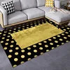 Modern Nordic Printed 10mm Ins Style Polyester Carpet Simple Atmosphere Bedroom Bedside Blanket for Living Room Floor