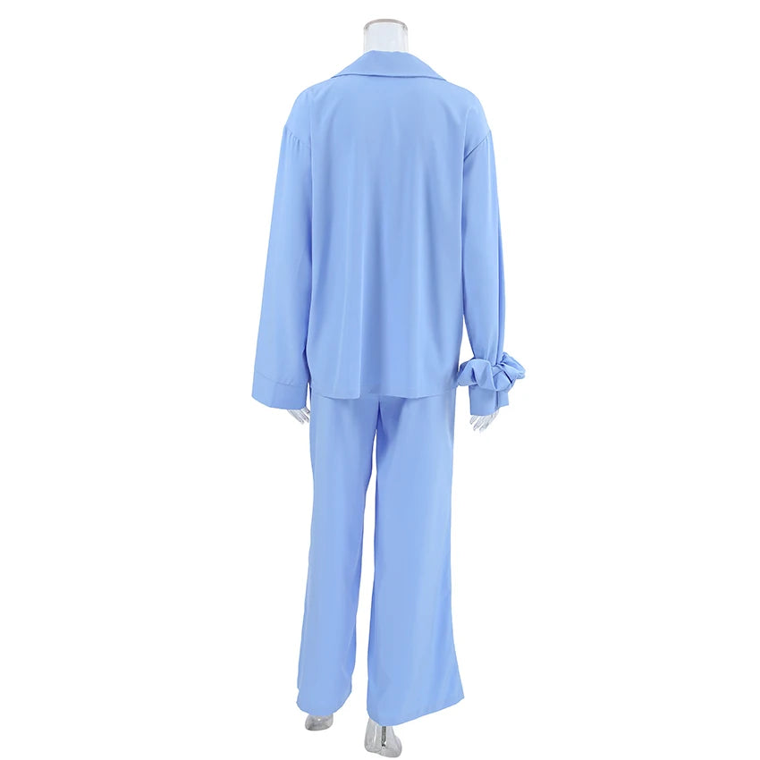 Blue Pajamas Set for Women | Loungewear Set for Ladies | Comfortable Pajamas Set