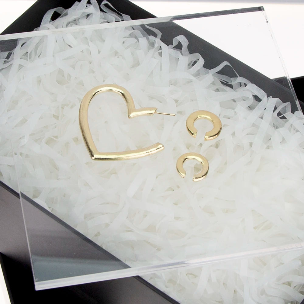 Fashion Gold Earrings Heart