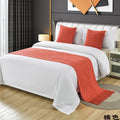 1pc Modern Simple Light Luxury B&B Hotel Bed Flag Bed Tail Towel Solid Color Bedding Bed End Blanket Bed Cover Knitted Bed Flag