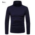 Autumn Winter Men's Turtleneck Sweaters Casual Thermal Long Sleeve Slim Fit Pullovers Stretch Basic Tops Sweatshirt Jumper T-Shirt