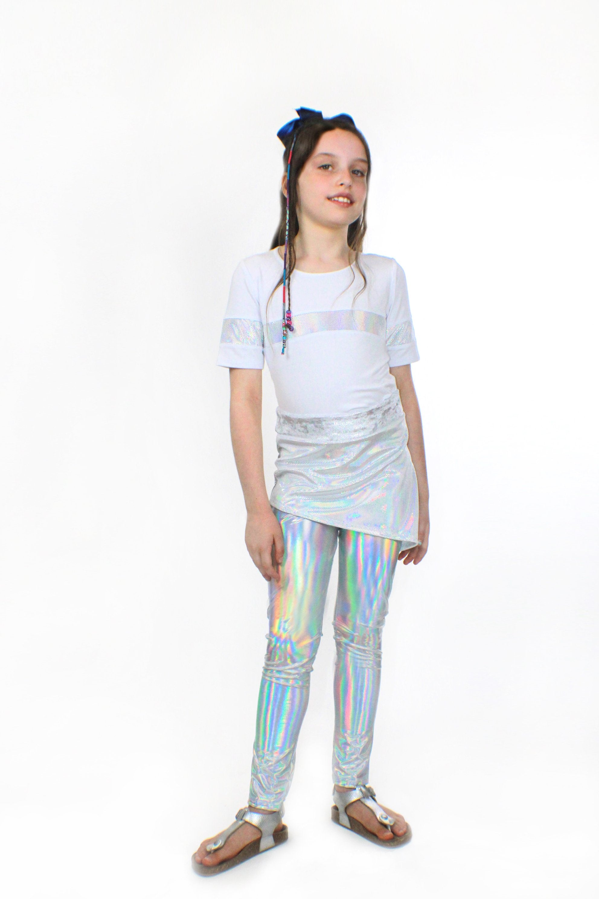 Stella, Bamboo Jersey and Holographic Sequin Top