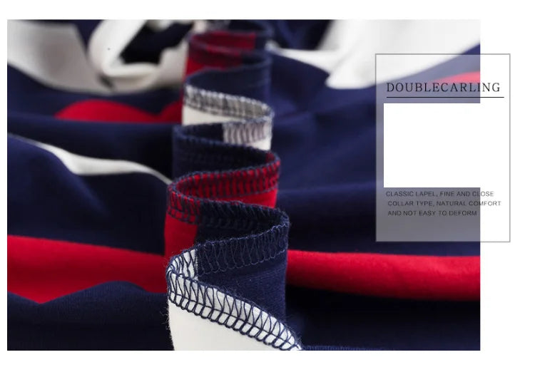 New Autumn Winter Polo Shirt High Quality Brand Cotton Men's Polo Shirt Business Casual Striped Solid Shirt Polo Men Clothing