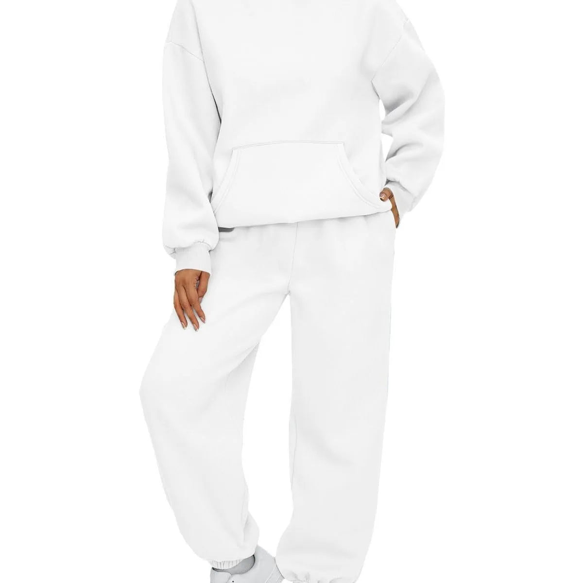 Women's Casual Hooded Sweatshirt and Sportswear Pants Set Long Sleeve Long Pants Autumn Season Fashion Ladies Outfit