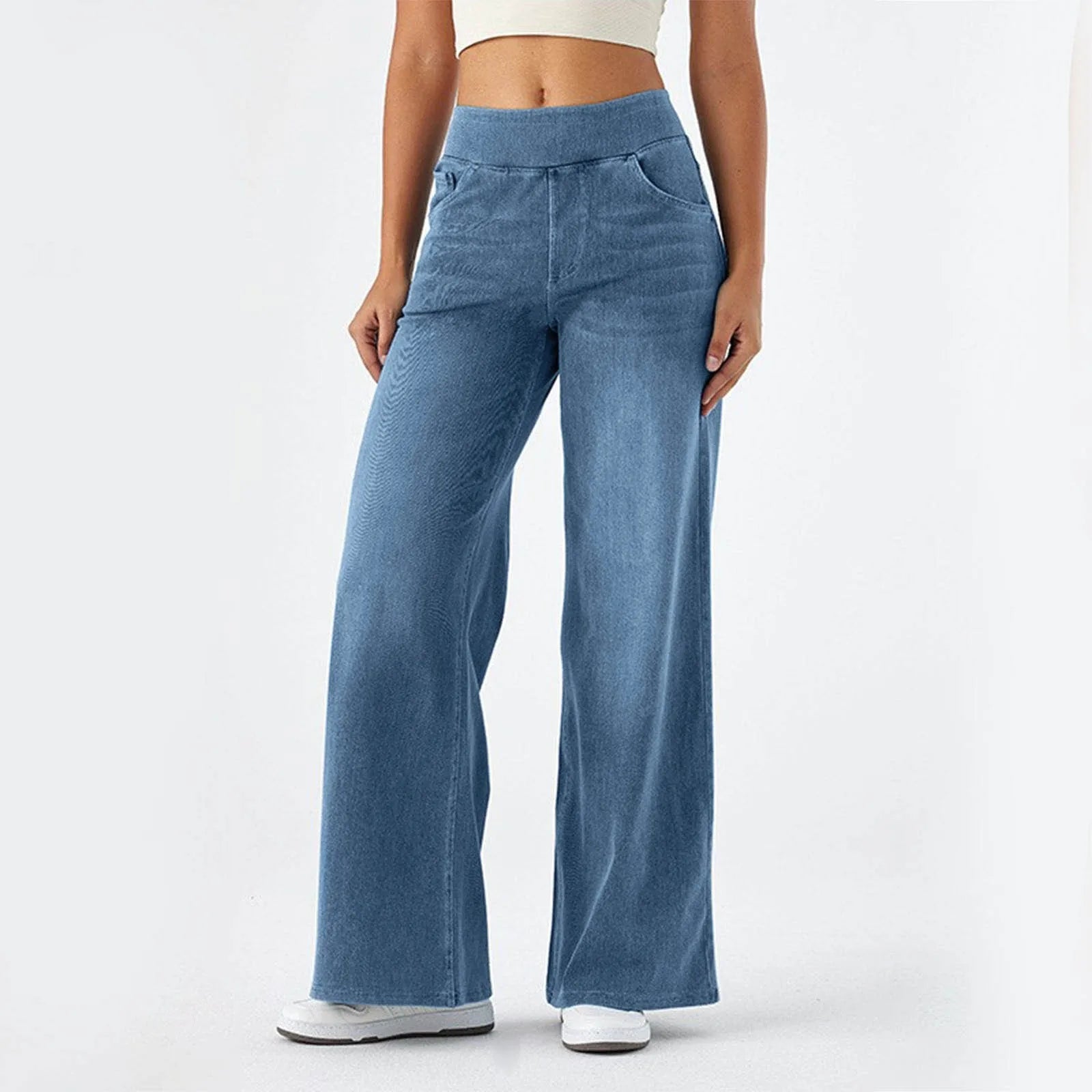 Ladies Baggy Wide Leg Trousers