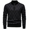 Men's Fashion Sweater Half Zip Collar Knit Pullover Casual Sport Golf Sweaters American Size Male Autumn Winter Clothes