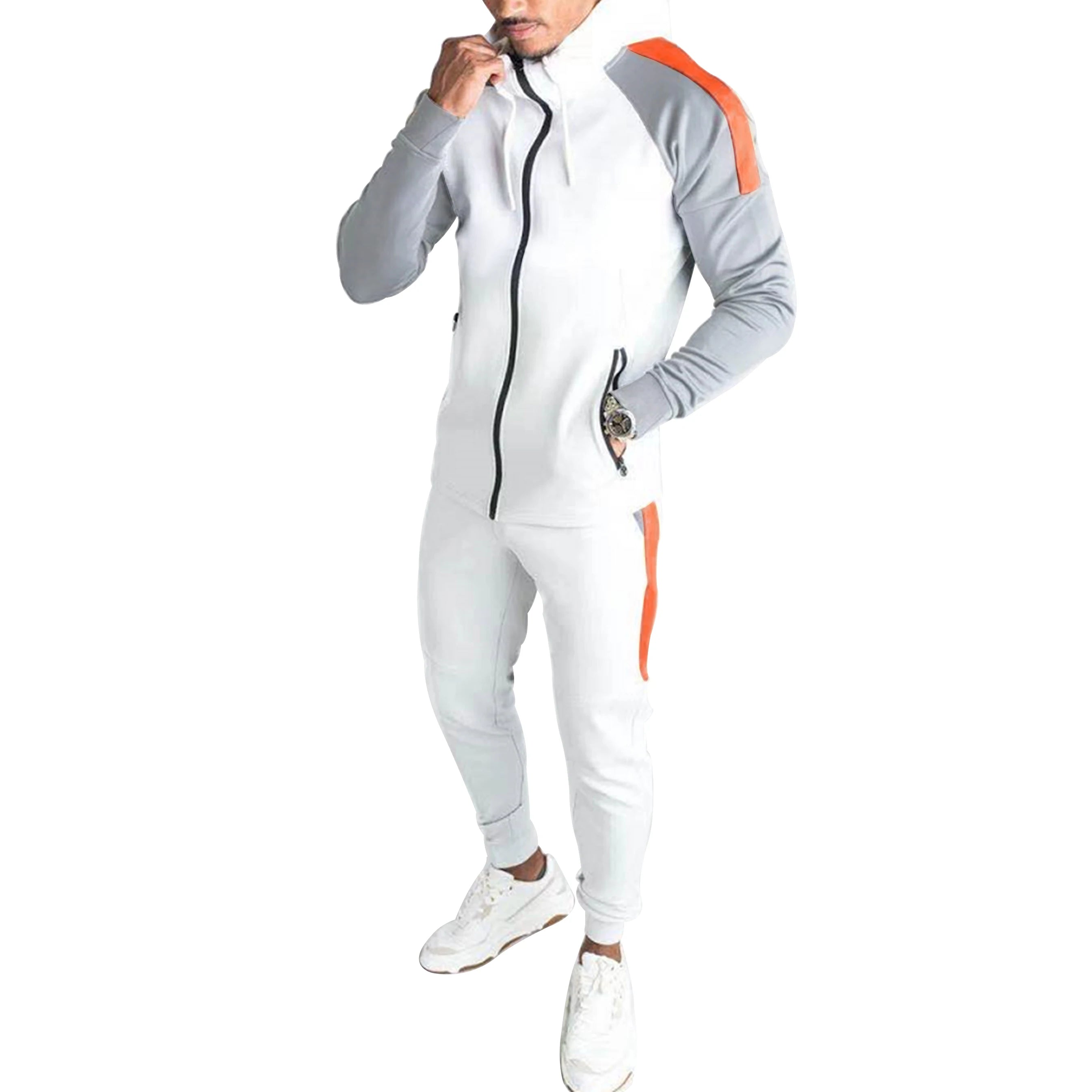 Casual Tracksuit Men Hooded Sweatshirt Outfit Spring Autumn Men's Sets Sportswear 2020 Male Hoodie+Pants 2PCS Jogging Sports Suit