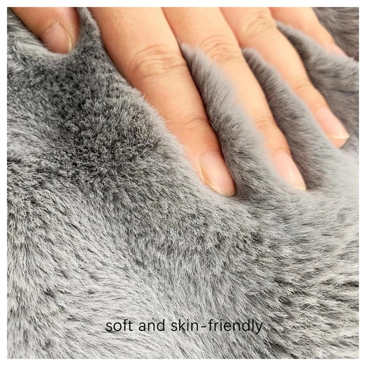Bubble Velvet Faux Rabbit Fur Carpet Round Soft Fluffy Pet Mat Modern Living Room Decor Winter Warm Plush Kids Game Tent Mats
