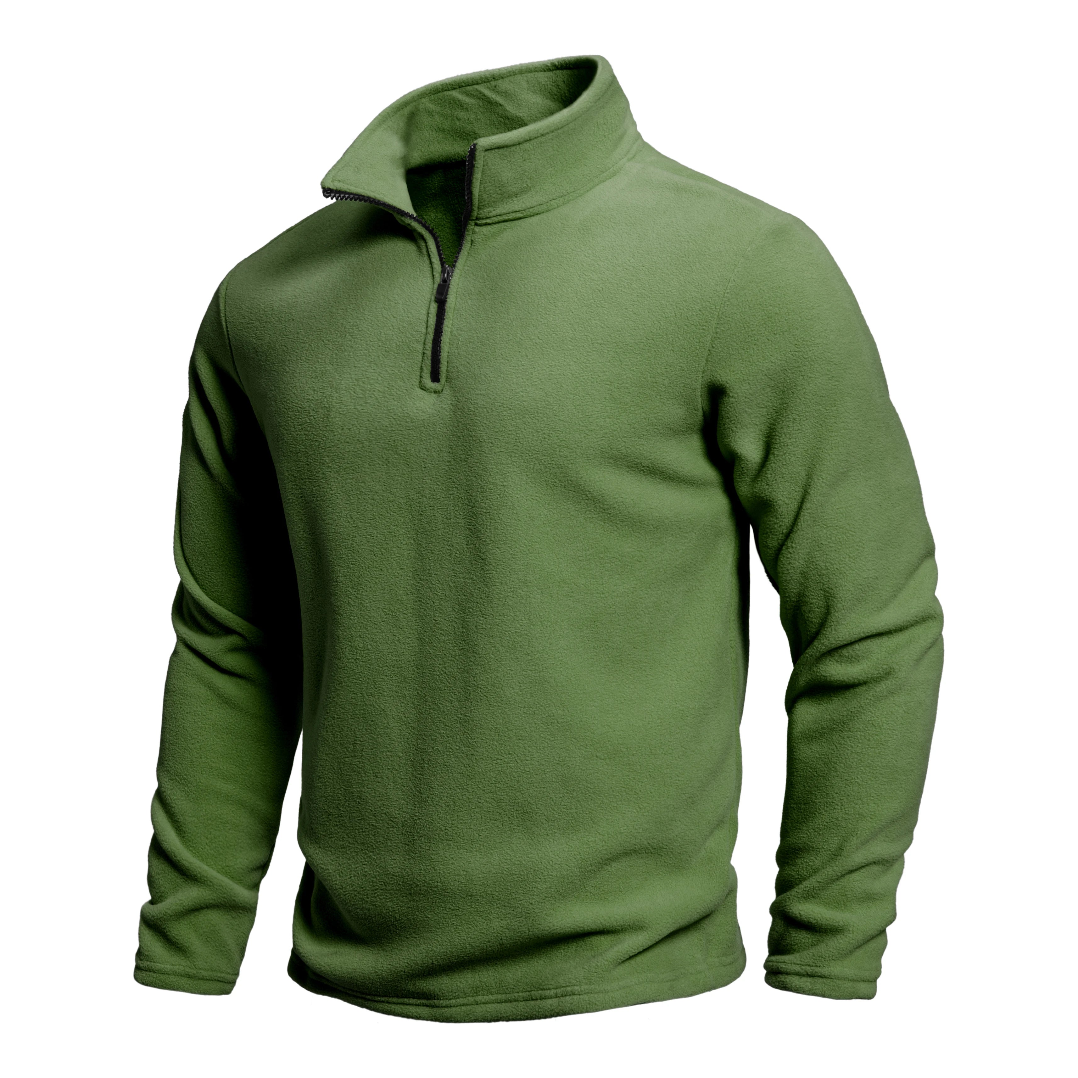 Men's Winter Outdoor Warm Fashion Pullover, Warm and Comfortable Half Zip Solid Color Cardigan for Men