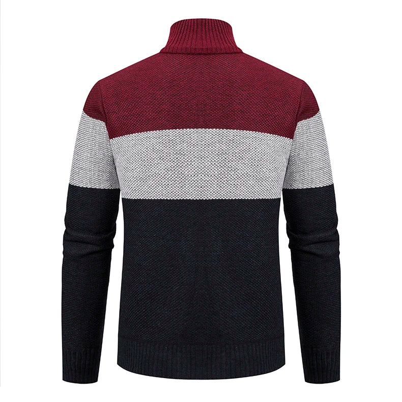 Men's Autumn and Winter New Stand-up Cardigan Sweater Trend Sweater Coat