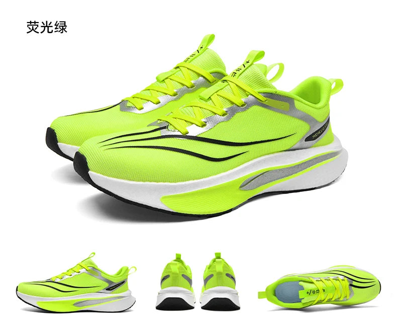 Specialty Men Running Shoes Carbon Board Sports Breathable Lightweight Women's Comfortable Athletic Nonskid Marathon Sneakers