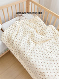 Newborn Baby Unisex Blanket Winter Cotton Knitted Infant Bed Sleeping Covers Quilts Toddler Stroller Swaddle Wrap Bedding Quilt