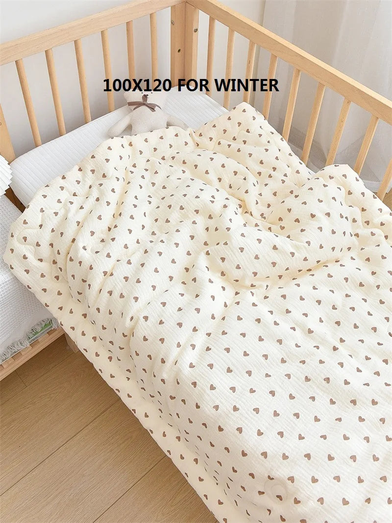 Newborn Baby Unisex Blanket Winter Cotton Knitted Infant Bed Sleeping Covers Quilts Toddler Stroller Swaddle Wrap Bedding Quilt