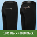 High Elasticity Slim Fit Straight Suit Pants for Men - Formal Business Dress Pants in Black Blue Dress Trousers Plus Size 28-40