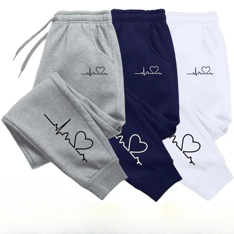 Women's Heart Print Sweatpants