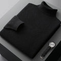 100% Pure Wool One-Piece Ready-to-wear Men's High Lapel Pullover Autumn and Winter Basic Knitted Versatile Sweater Casual Large