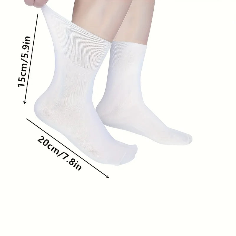 6 Pairs of Comfortable Cotton Diabetic Socks for Men and Women - No Elastic Waistband