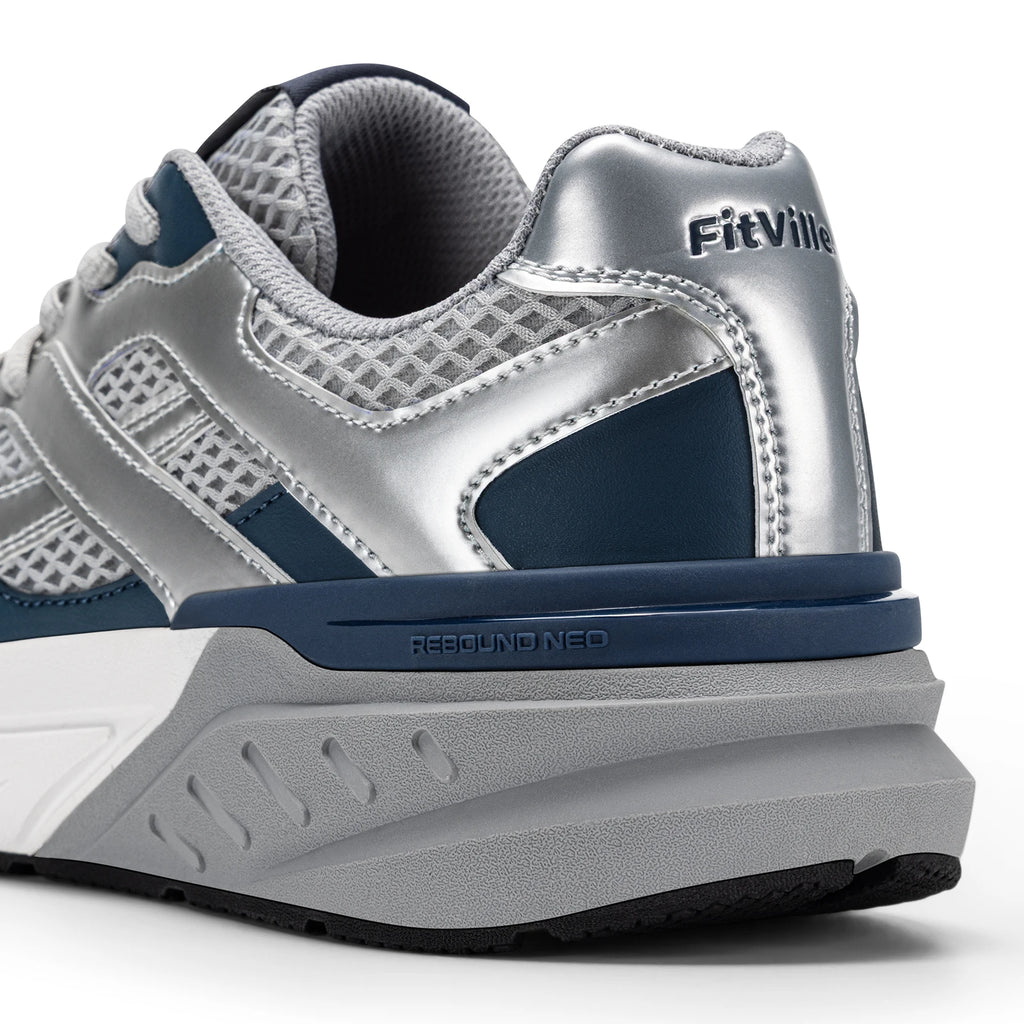 Fittington Men's Walking Shoes Extra Wide Comfort Sneakers Non Slip Trainers Man Shoes With Arch Support For Flat Feet Plantar