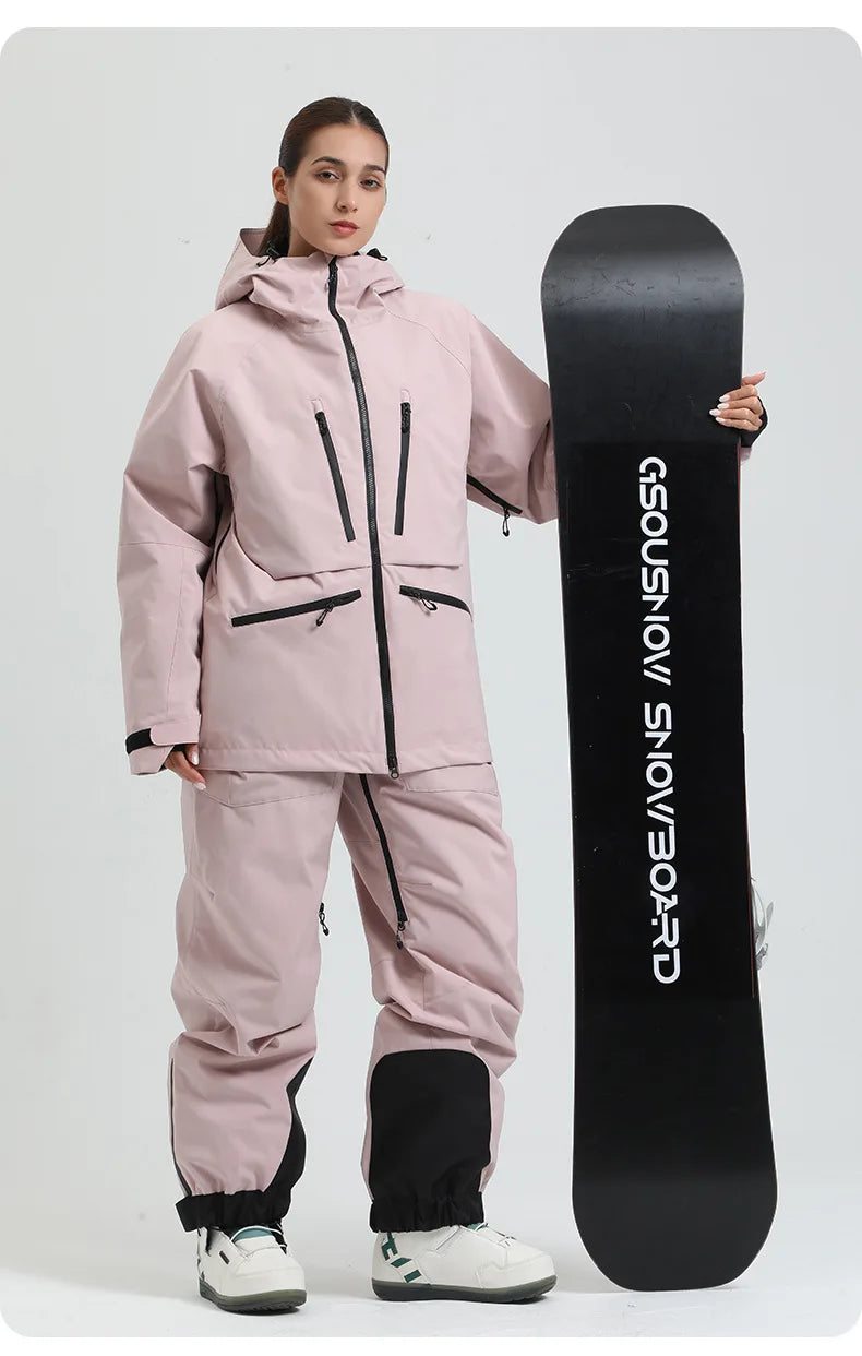Gsou Snow Outdoor Sport New Winter Warm Men And Women's Snowboard Coats Waterproof Breathable Skiing Jacket Snowboard Wear