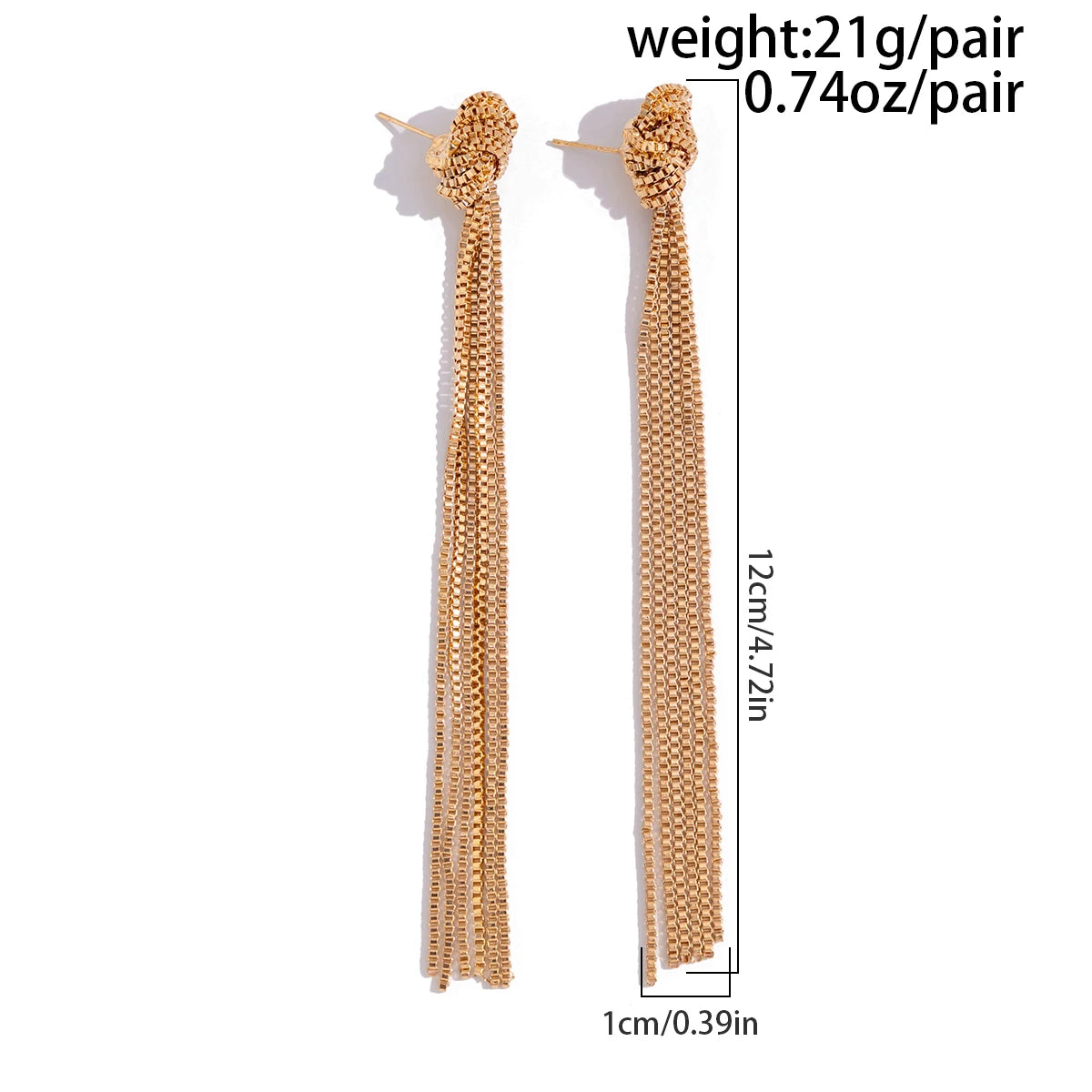 IngeSight.Z 2025 New Gold Color Lines Tassel Thread Long Dangle Drop Earrings Women Fashion Luxury Wedding Party Banquet Jewelry