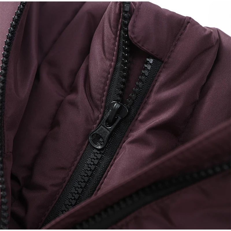 Belted Chic Hooded Cotton Coat Women Casual Full Sleeve Stand Collar Zipper Short Skiwear 2026 Lady Winter Sport Puffer Jacket