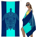 Sand Resistant Beach Towel -Quick Dry Microfiber Beach Towel Sandproof Pool Towels, Thin Lightweight Compact for Travel Swimming