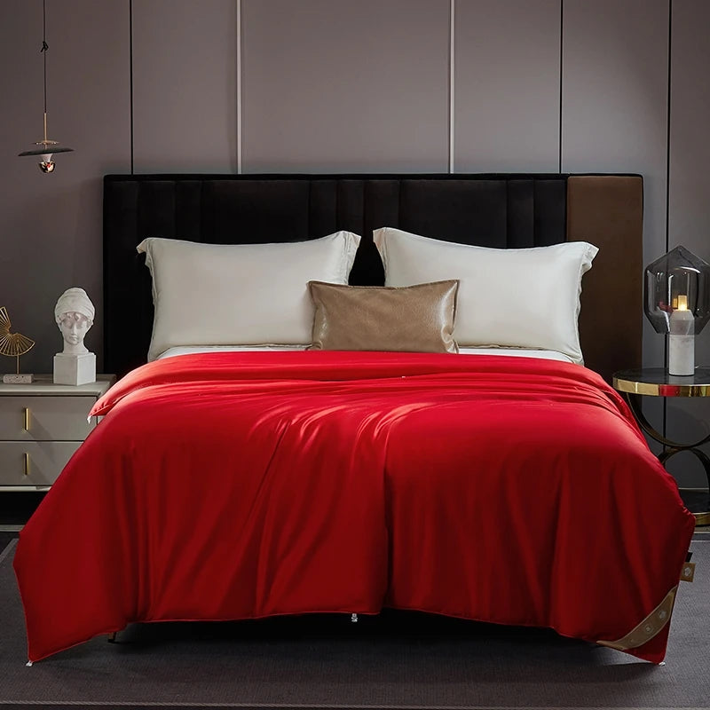 100% Natural Mulberry Silk Comforter With Cotton Shell Winter Warm Long Silk Duvet Blanket Filler Single Couple Bedding Quilt