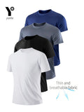 Round Neck T-Shirt 4-Color Black and White Gray Navy Ultra-Light Men's Quick-Drying Breathable Sweat-Absorbent Shirt