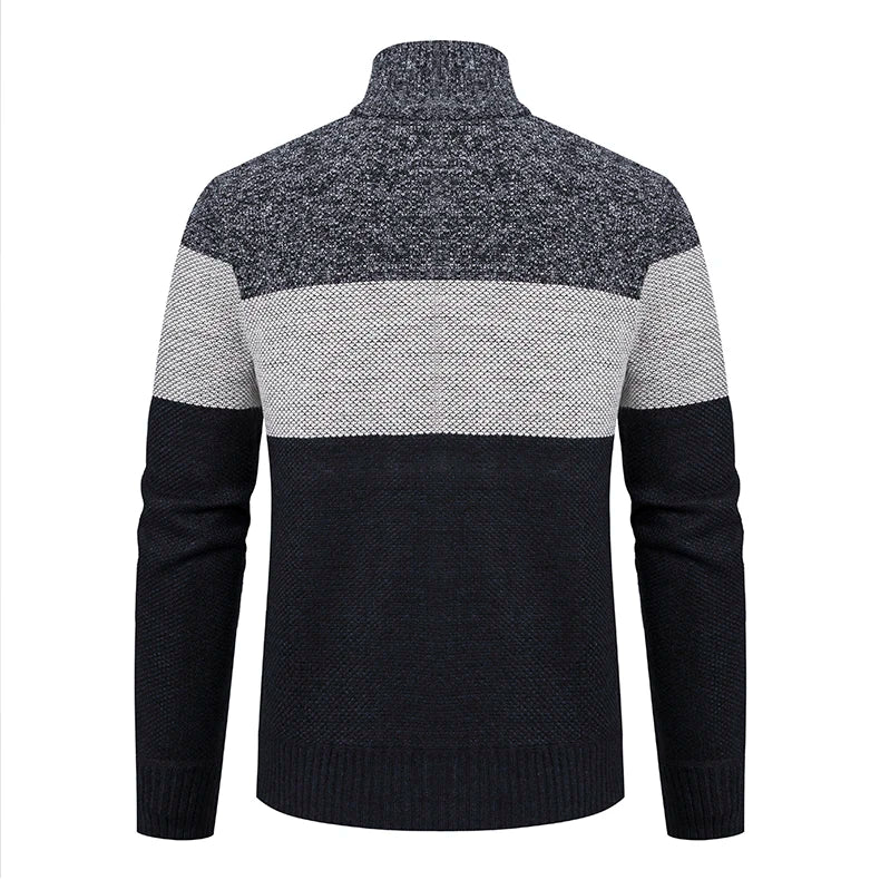 Men's Autumn and Winter New Stand-up Cardigan Sweater Trend Sweater Coat