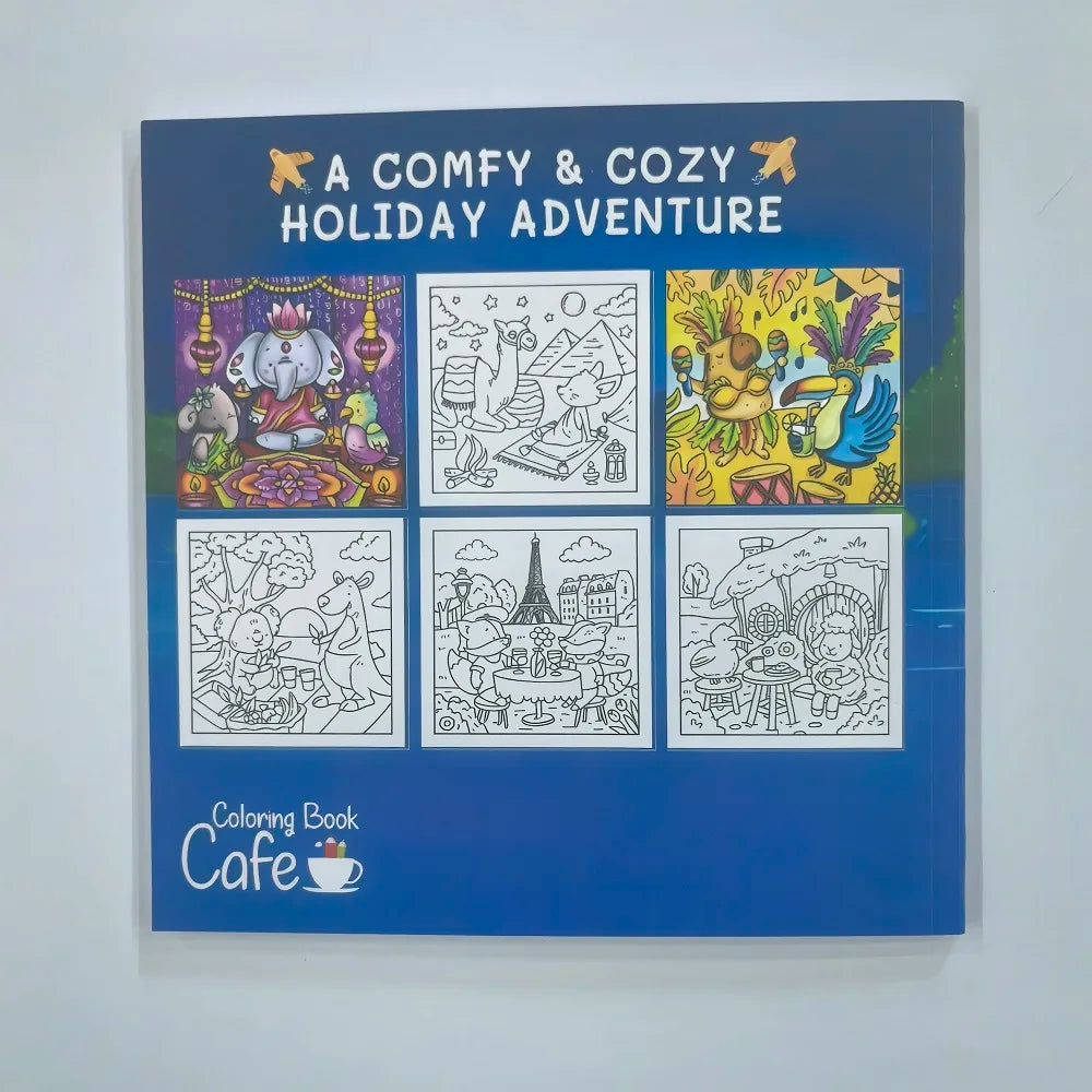 Cozy Escapes Cute & Cozy Coloring Book for Stress Relief Art Drawing Book Perfect Gift for Party and Birthday