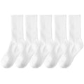 20 Pairs Pure Cotton Men's High Socks Classic Black White Breathable Sweat-Absorbent Warm Elastic Sports Socks
