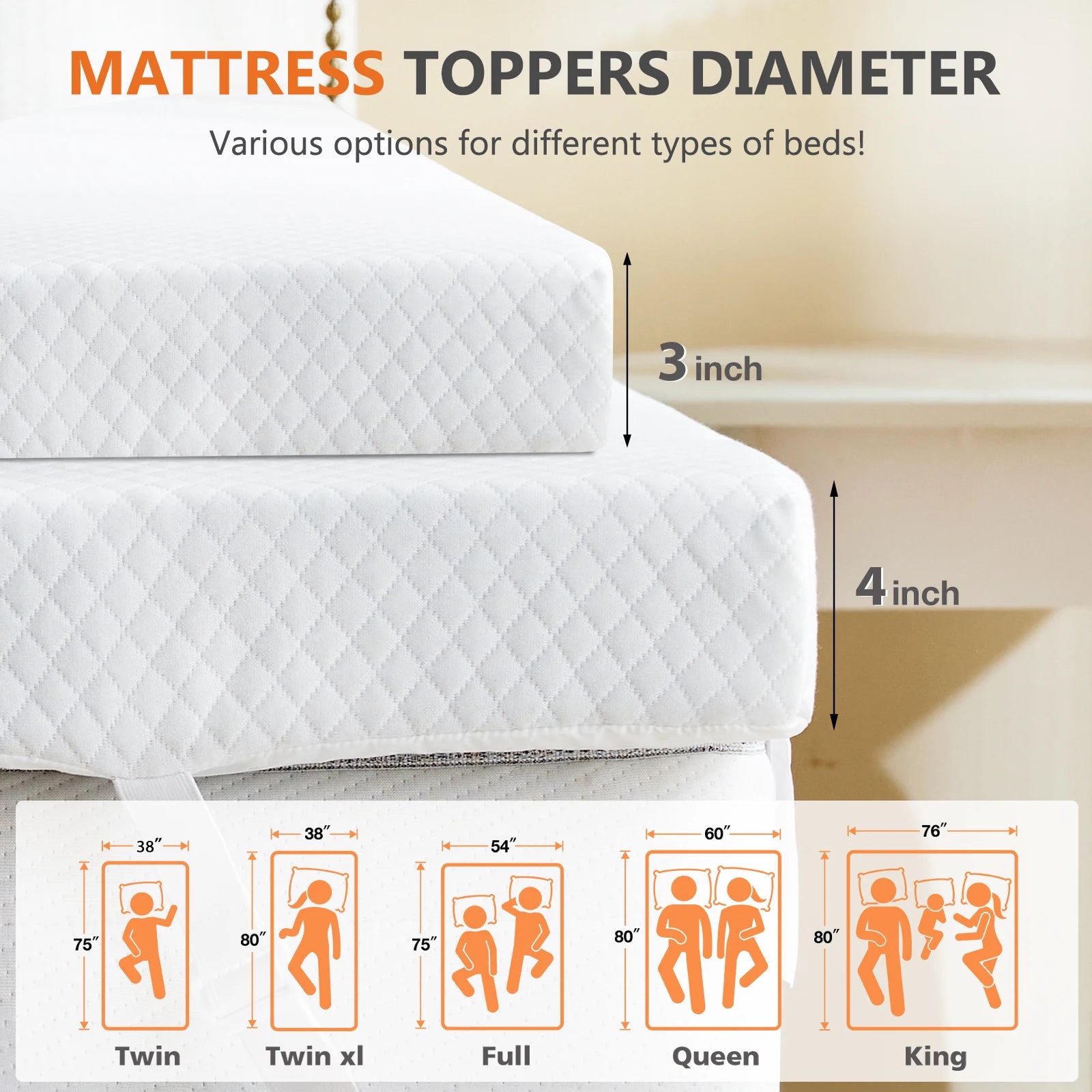 JHK 4 Inch Mattress