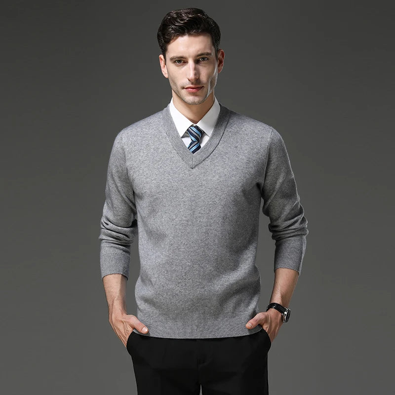 Top Grade Thick Anti-Pilling New Fashion Brand Autumn Winter Knit Pullover Men Slim Fit Sweater Business Casual Woolen Jumper