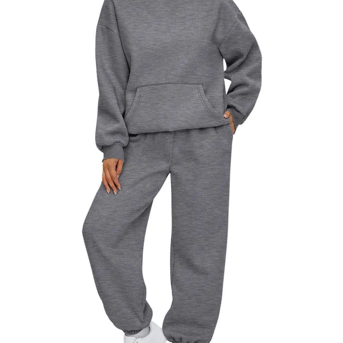 Women's Casual Hooded Sweatshirt and Sportswear Pants Set Long Sleeve Long Pants Autumn Season Fashion Ladies Outfit