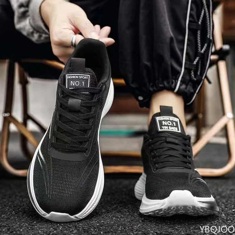 Spring Summer New Men's Casual Comfortable Shoes Simple Lace-Up Lightweight Men's Sneakers Fashionable Versatile Running Shoes