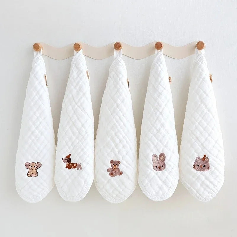 5pcs Cotton Baby Face Towel Set Soft Muslin Squares